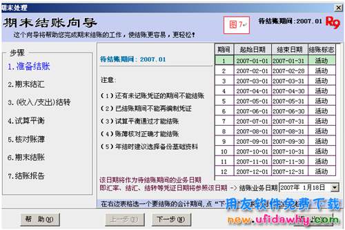 用友政务GRP/R9软件账务系统月末结账和反结账操作图文教程