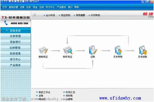 用友T3单机版软件操作界面图示