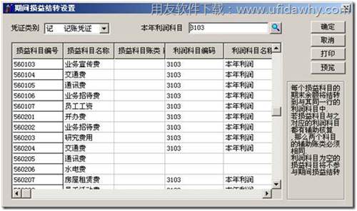 期间损益定义对话框