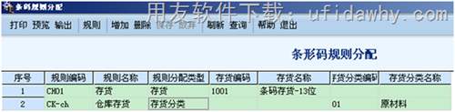 条形码规则分配