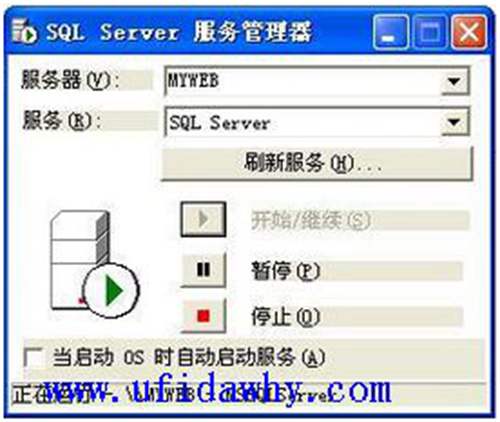 SQL2000+SP4数据库个人版安装后右下角管理器图示