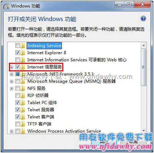 成功解决win7打开和关闭windows 功能空白图示