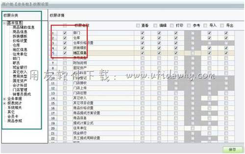 用友T1用友户细节权限设置图示