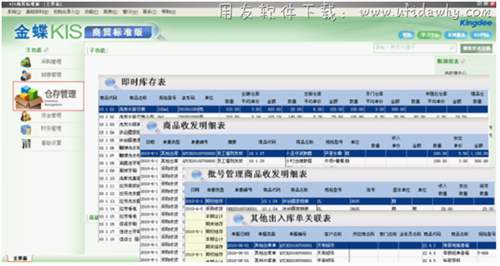 金蝶KIS商贸进销存软件仓存管理功能截图