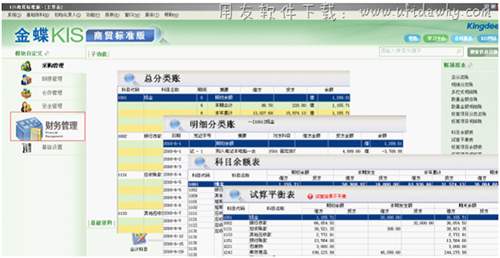 金蝶KIS商贸软件财务管理账表功能截图