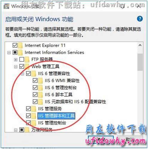 安装windows 10操作系统的IIS操作步骤第四步图示