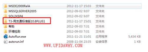 用友T3标准版安装包解压后图示