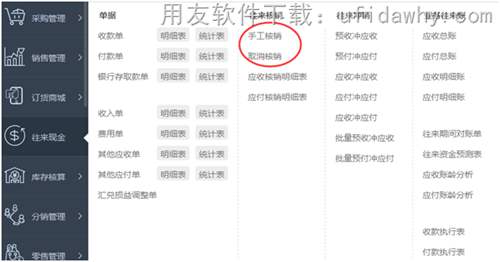 T+12.1新增的手工核销和取消核销操作界面图示