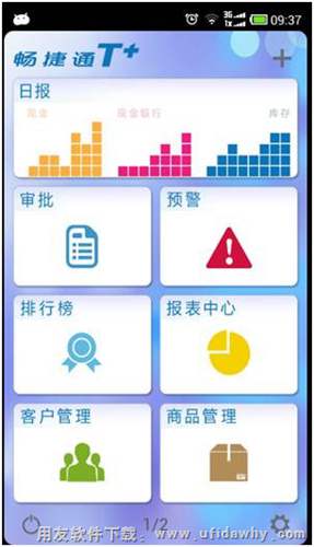 畅捷通T+手机端操作界面图示