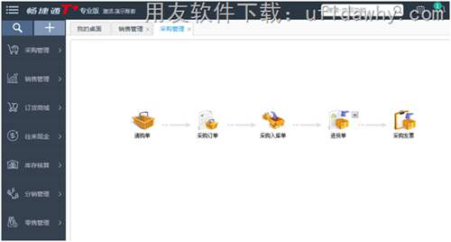 畅捷通T+12.1单机版采购管理操作界面图示