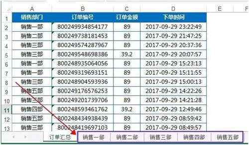 Excel一个工作表格如何快速拆分成多个工作表？