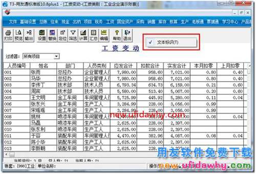 用友T3工资变动的菜单栏没有文字说明？ 用友T3 第2张