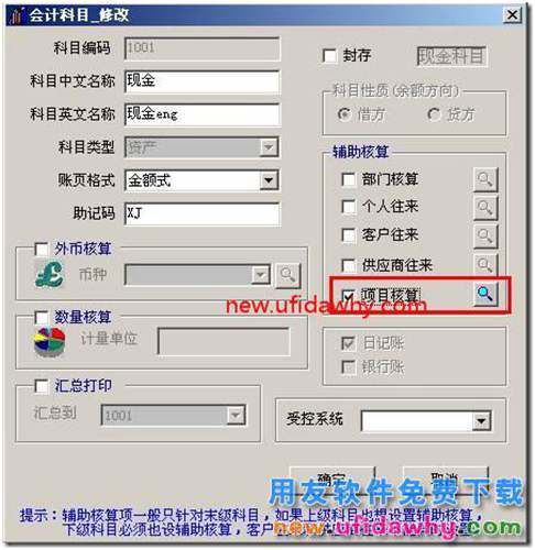 为什么会计科目无法勾选“项目核算”？ 用友T3 第2张