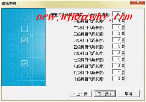 设置会计科目级数