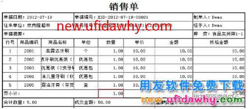 用友T1软件销售单打印的页小计统计不正确？